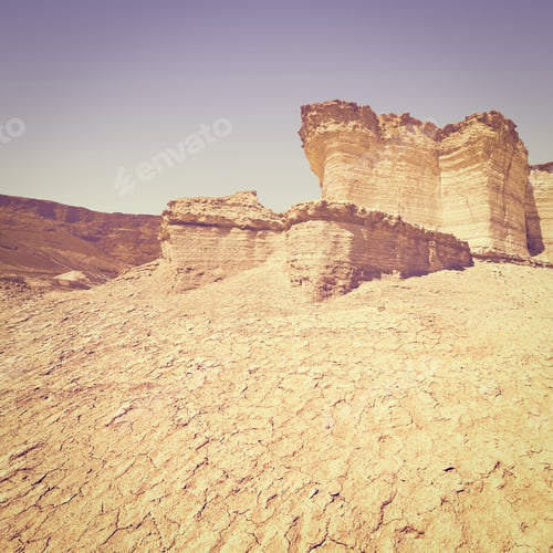 Preview: Sandy Canyon Of The Negev Desert In Israel, Instagram Effect