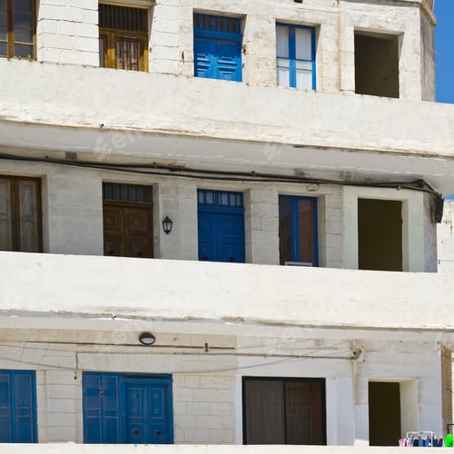 Preview: Simple Building With Windows, Doors And Balconies In The Style Of Constructivism On Malta