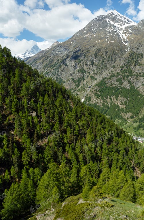 Preview: Summer Matterhorn Mountain View (Alps, Switzerland, Zermatt)