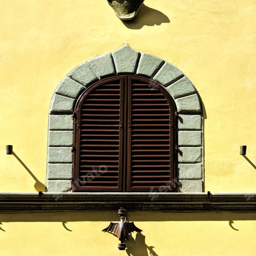 Preview: Italian Shuttered Window, Vintage Style Toned Picture