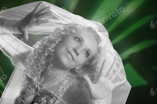 Preview: Portrait Of A Bride With A Veil On Her Face