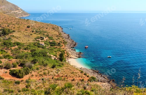 Preview: Paradise Sea Bay With Azure Water And Beach View From Coastline Trail Of Zingaro Nature Reserve
