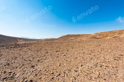 Preview: Rocky Hills Of The Negev Desert In Israel. Breathtaking Landscape Of The Rock Formations In The