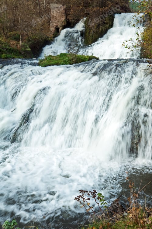 Preview: Powerful Waterfall On Autumn River (Nyrkiv, Ukraine)