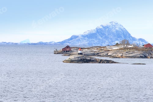 Preview: Frozen Mountains Near The Arctic Circle From A Ship Norway
