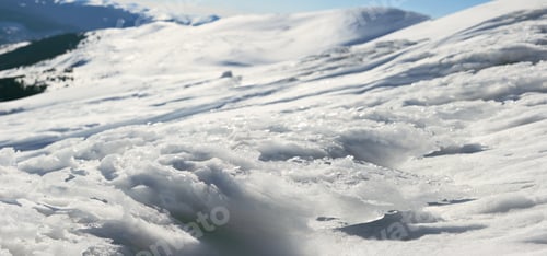 Preview: Wind Form Ice Lumps On Mountain Landscape Background (Ukraine, Carpathian Mt'S, Stara And Petros