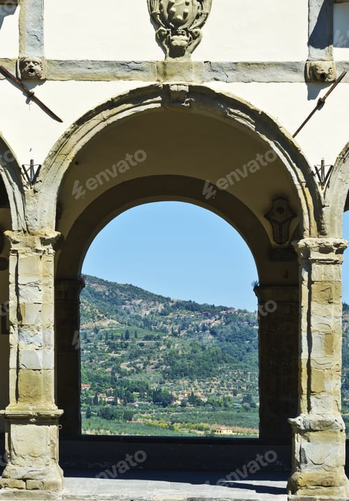Preview: Loggia By Vasari In The Medieval Italian City Of Castiglion Fiorentino. Castiglion Fiorentino
