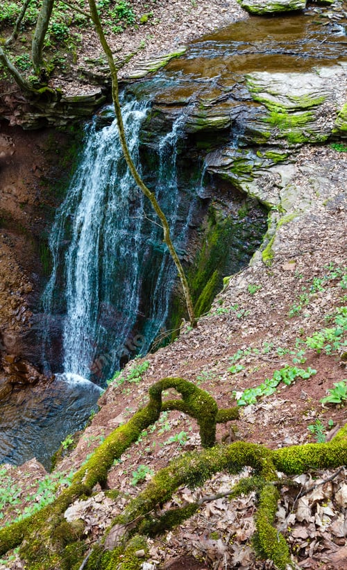 Preview: Rusyliv Cascading Waterfalls Spring View (On The Rusyliv River In The Buchach Region, Ternopil