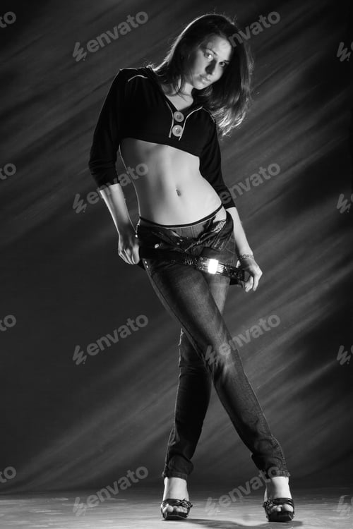Preview: Portrait Of A Young Girl In Sexual Youth Jeans