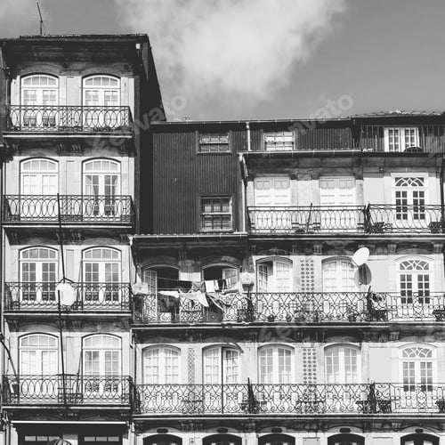 Preview: View Of The Historical Centre Of The City Of Porto With Traditional Portuguese Facades Sometimes