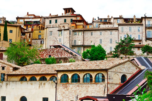 Preview: View To Historic Center City Of Assisi In Italy