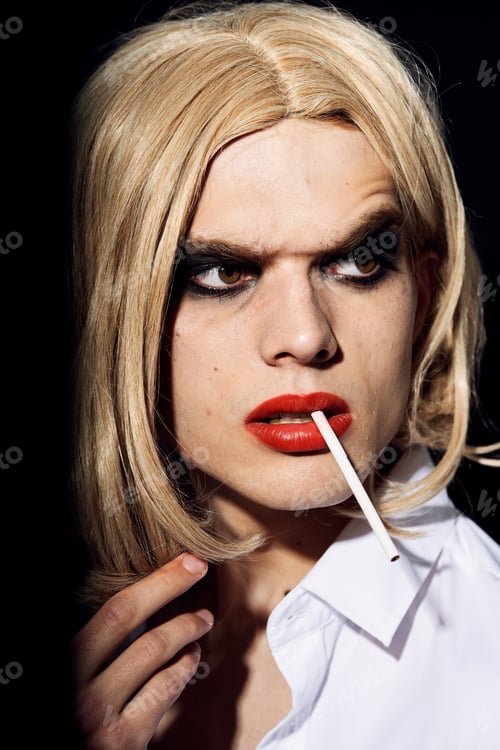 Preview: Male Homosexualist With A Wig On His Head