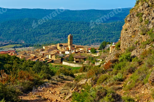 Preview: Little Spanish Medieval Town On The Slopes Of The Pyrenees