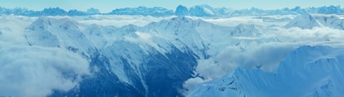 Preview: Morning Winter Dolomiten Mountain Panorama Landscape, Tirol, Austria.