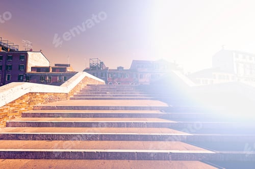 Preview: Deserted Venice At Dawn In A Contemporary Style. Museum City Is Situated Across A Group Of Islands