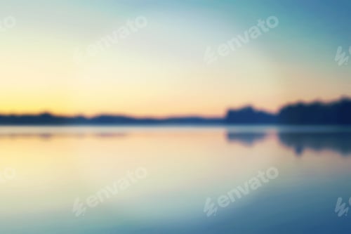 Preview: A Beautiful Scenery During Sunset From Finland In A Blurry Mode. Image Has A Field Blur Applied
