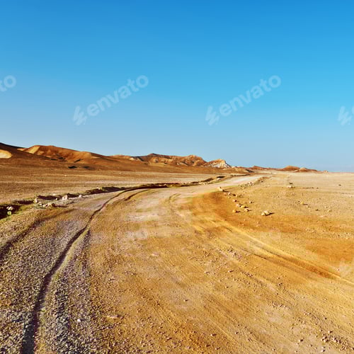 Preview: Road In Desert On The West Bank Of The Jordan River