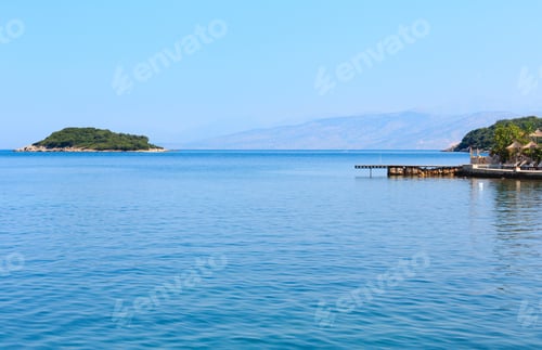 Preview: Summer Morning Sea Coast View From Paradise Beach (Ksamil, Albania).
