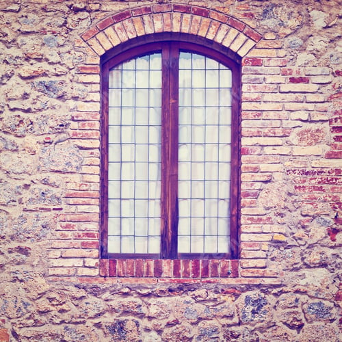 Preview: Closed Window Of Old Building In Italy, Instagram Effect
