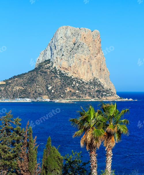 Preview: Famous Rock (Penon De Ifach) Of Calp Town At Costa Blanca (Valencia), Spain