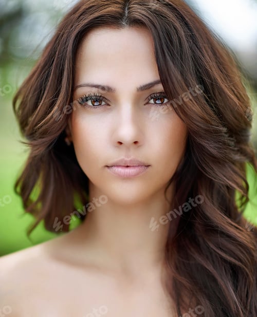 Preview: Beautiful Cute Woman Outdoor Portrait