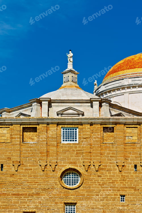 Preview: Detail Of Medieval Catholic Church In Cadiz, Spain