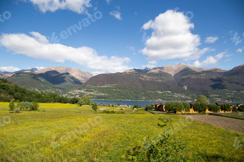 Preview: Landscape In Lombardy From The Train From Como To Colico
