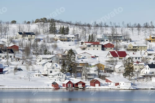 Preview: Winter Landscape Of The Norwegain Sea Near Tromso North Of Norway