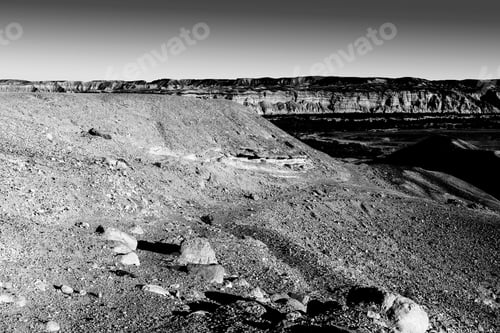 Preview: Rocky Hills Of The Negev Desert In Israel. Breathtaking Landscape Of The Rock Formations In The