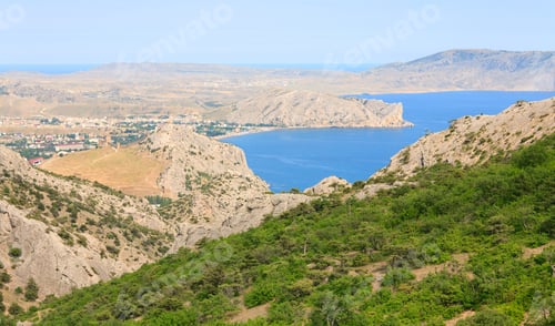 Preview: View On Summer Rocky Coastline Of "Sudak" Town (Crimea, Ukraine)