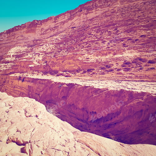 Preview: Canyon En Avedat Of The Negev Desert In Israel, Instagram Effect