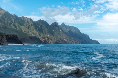 Preview: Tenerife, Canary Islands, Spain. Western Coast View From Roque De Las Bodegas, Anaga Rural Park