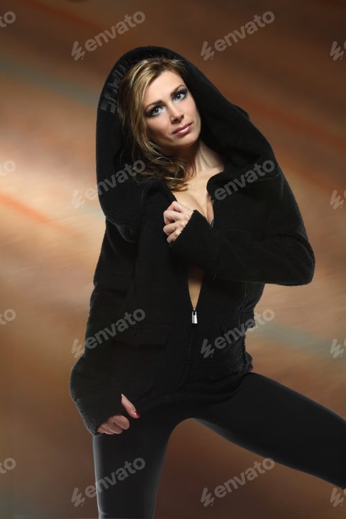 Preview: Portrait Of A Beautiful Girl In The Active Dance