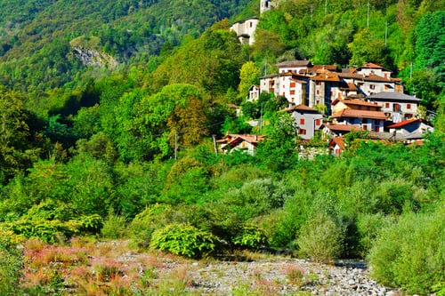 Preview: View Of The Medieval City In Italian Alps