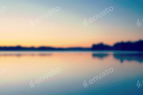 Preview: A Beautiful Scenery During Sunset From Finland In A Blurry Mode. Image Has A Field Blur Applied