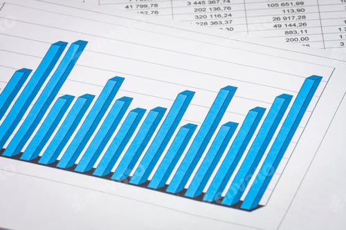 Preview: Business Documents At Workplace, Financial Report, Close Up