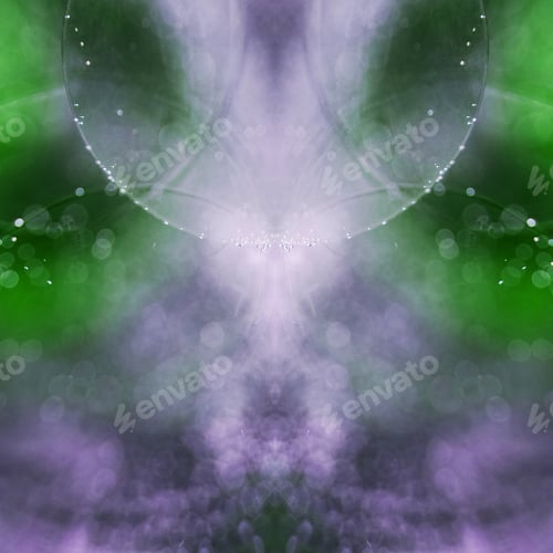 Vista previa: Juegos abstractos bajo el agua con bolas de gelatina, burbujas y luz