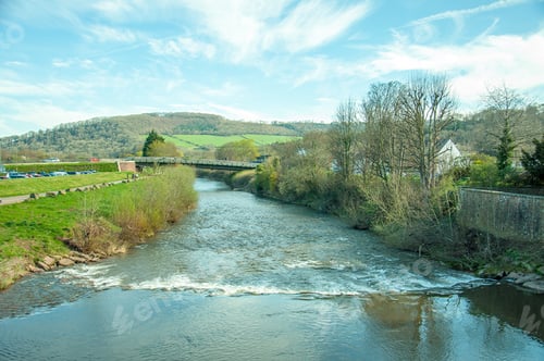 Preview: Summertime River Scenery In Monmouth, Wales.