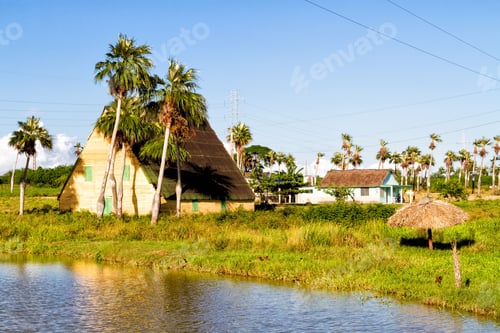 Preview: Old Log Cabin In A Remote Cuban Countryside And Natural Environment. Many Cubans Live In Wooden