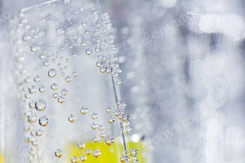 Preview: Abstract Composition With Underwater Tubes With Colorful Jelly Balls Inside And Bubbles