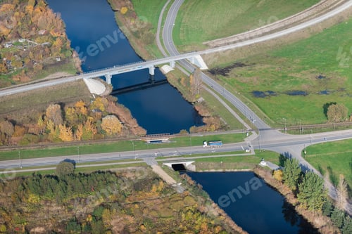 Preview: Aerial View Over The Bridges Over The River