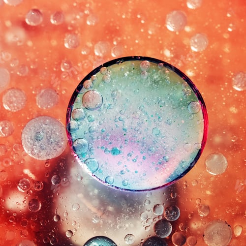 Preview: Abstract, Colorful Composition With Oil, Water And Ink
