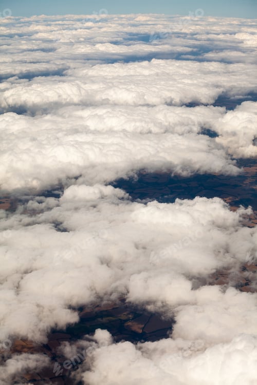 Preview: Beautiful, Dramatic Clouds And Sky Viewed From The Plane