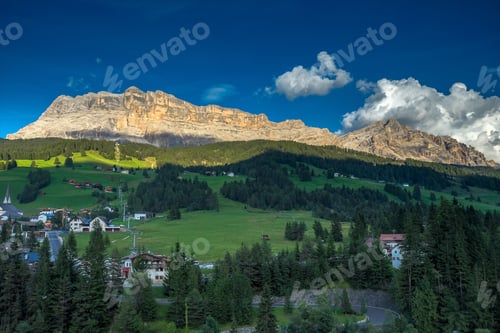 Preview: Heiligkreuzkofel In The Alpenglow, Fanes-Group, Dolomites, South Tyrol, Italy