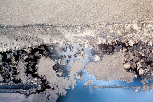 Preview: Ice Flowers On Glass - Texture And Background. High Resolution And Sharp, Beautiful Details