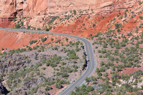 Preview: Road In Colorado National Monument In The United States. Part Of National Park Service. Winding