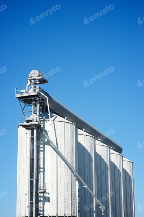 Preview: Metal Tanks In A Farm, Zaragoza Province, Aragon In Spain.
