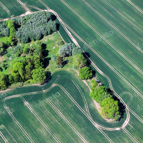 Preview: Aerial View Over The Rural Fields