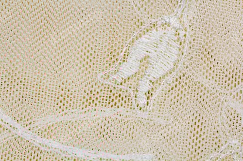 Preview: Textile Texture With Lines And Floral Pattern From Curtains