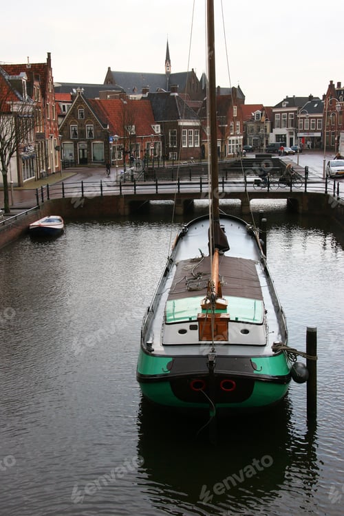 Preview: Historical Boat In City Center Canal